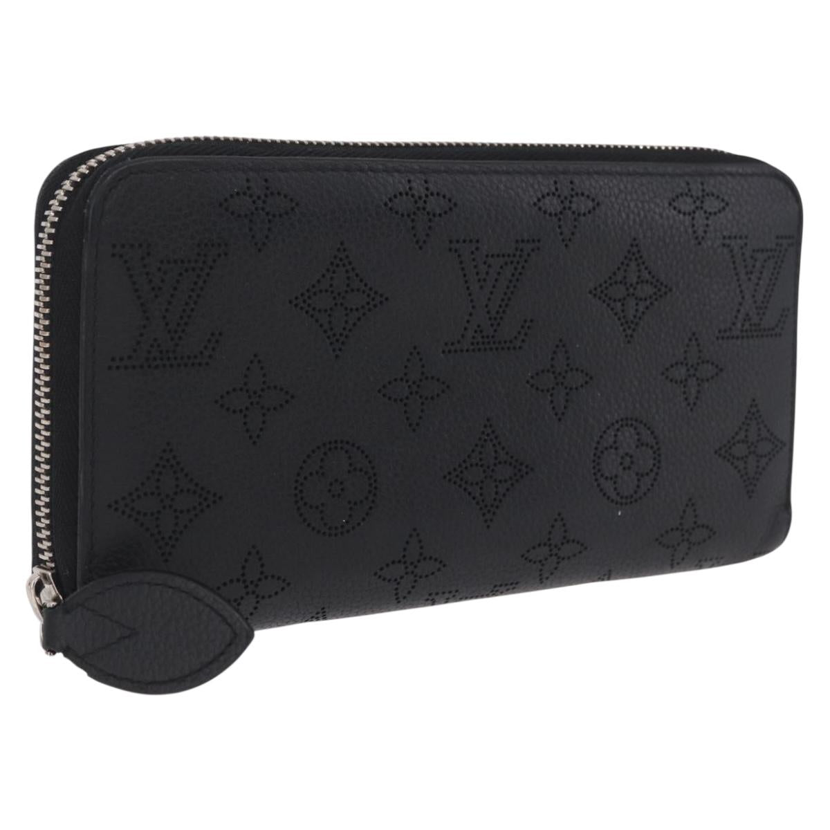 LOUIS VUITTON Monogram Mahina Zippy Long Wallet Black M61867 LV Auth 213136M
