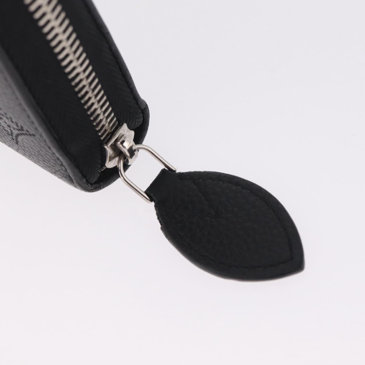 LOUIS VUITTON Monogram Mahina Zippy Long Wallet Black M61867 LV Auth 213136M