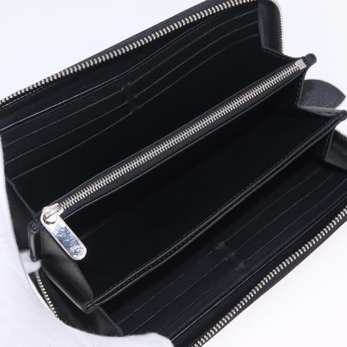 LOUIS VUITTON Monogram Mahina Zippy Long Wallet Black M61867 LV Auth 213136M