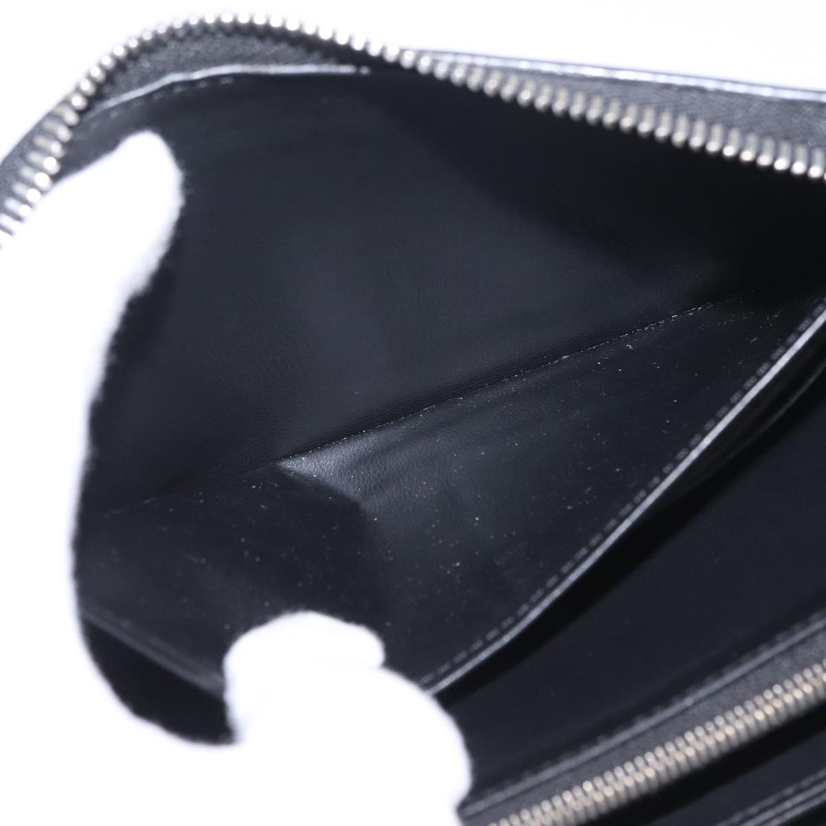 LOUIS VUITTON Monogram Mahina Zippy Long Wallet Black M61867 LV Auth 213136M