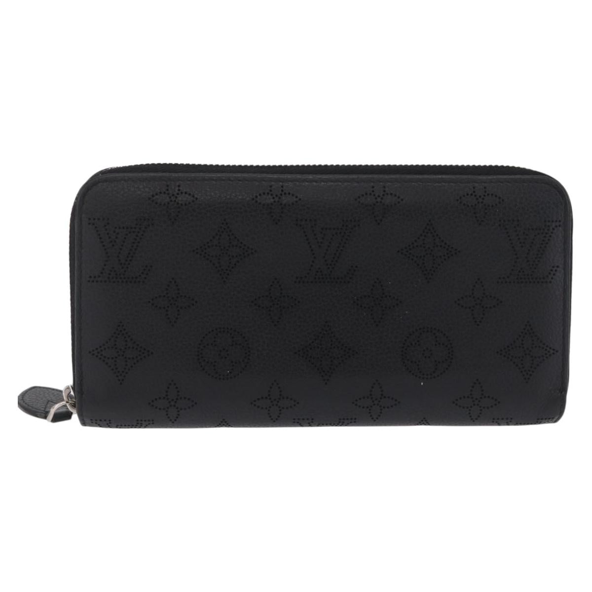 LOUIS VUITTON Monogram Mahina Zippy Long Wallet Black M61867 LV Auth 213136M