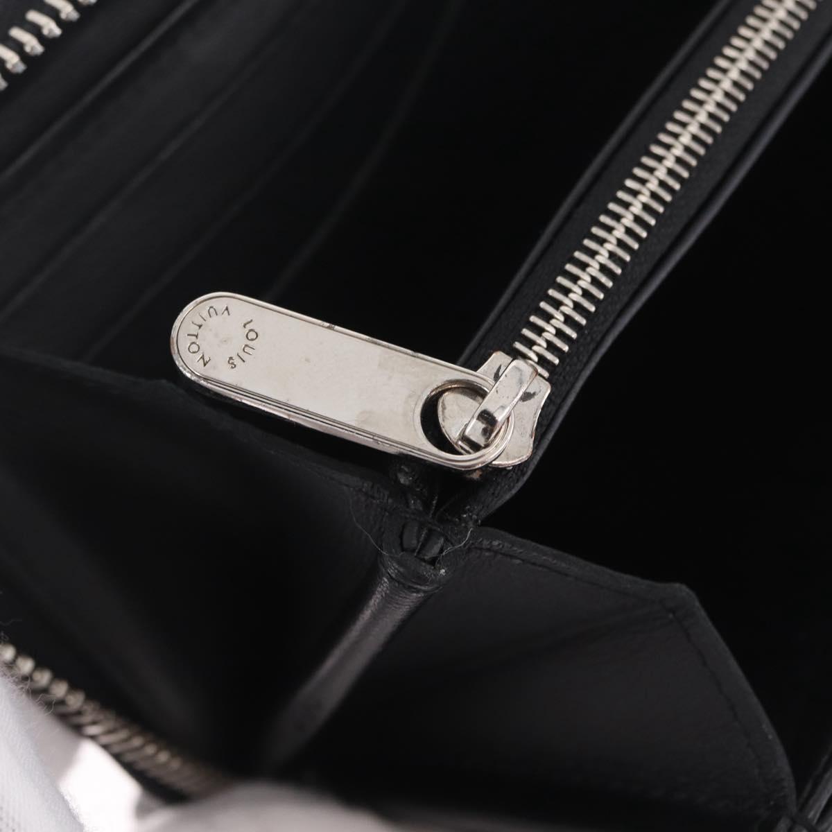 LOUIS VUITTON Monogram Mahina Zippy Long Wallet Black M61867 LV Auth 213136M