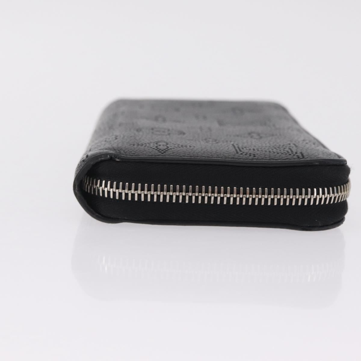 LOUIS VUITTON Monogram Mahina Zippy Long Wallet Black M61867 LV Auth 213136M