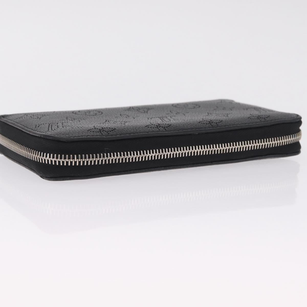 LOUIS VUITTON Monogram Mahina Zippy Long Wallet Black M61867 LV Auth 213136M