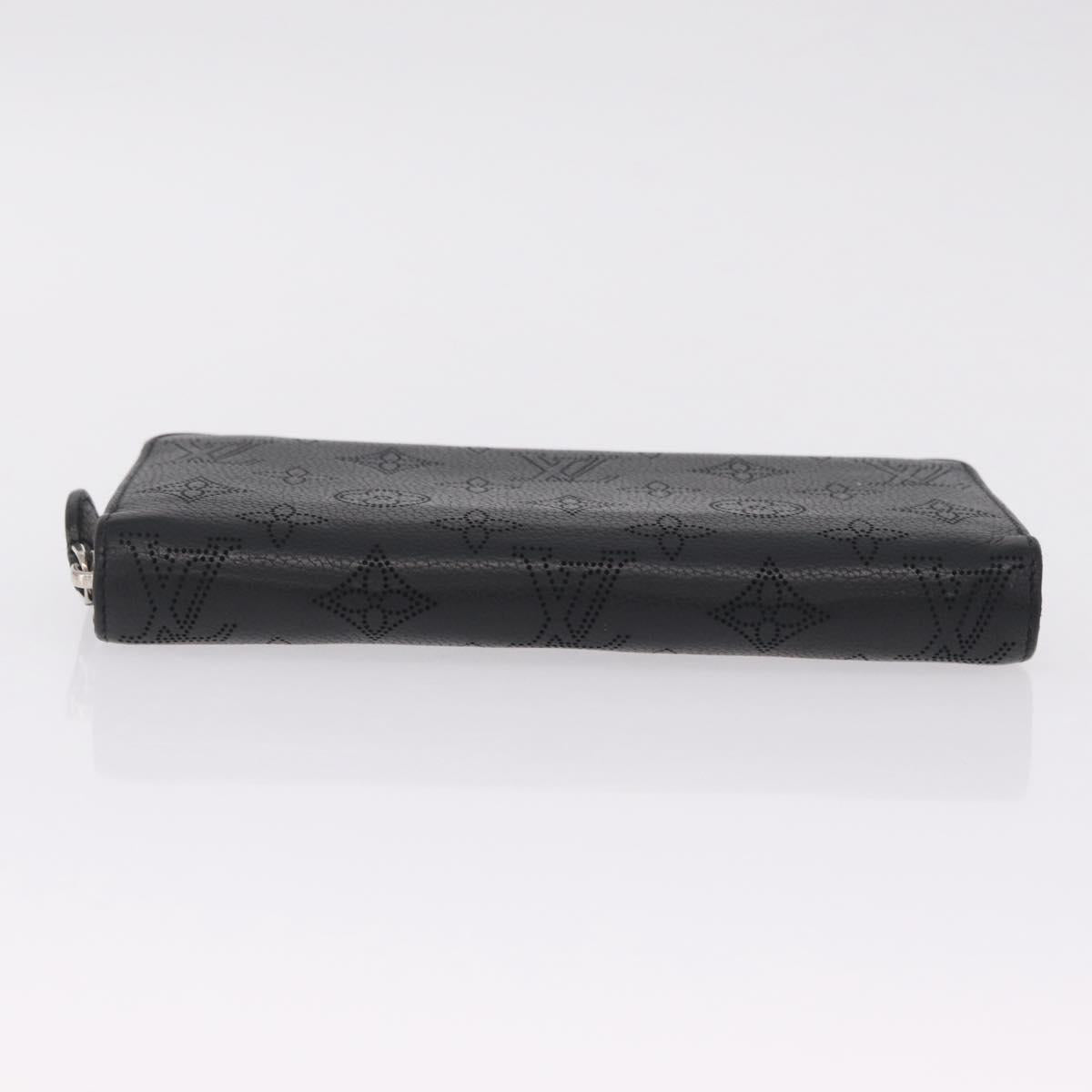 LOUIS VUITTON Monogram Mahina Zippy Long Wallet Black M61867 LV Auth 213136M