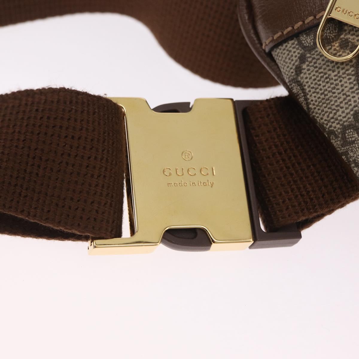 GUCCI GG Supreme Bum Bag Shoulder Bag PVC Beige Gold 733240 Auth 213138SAM