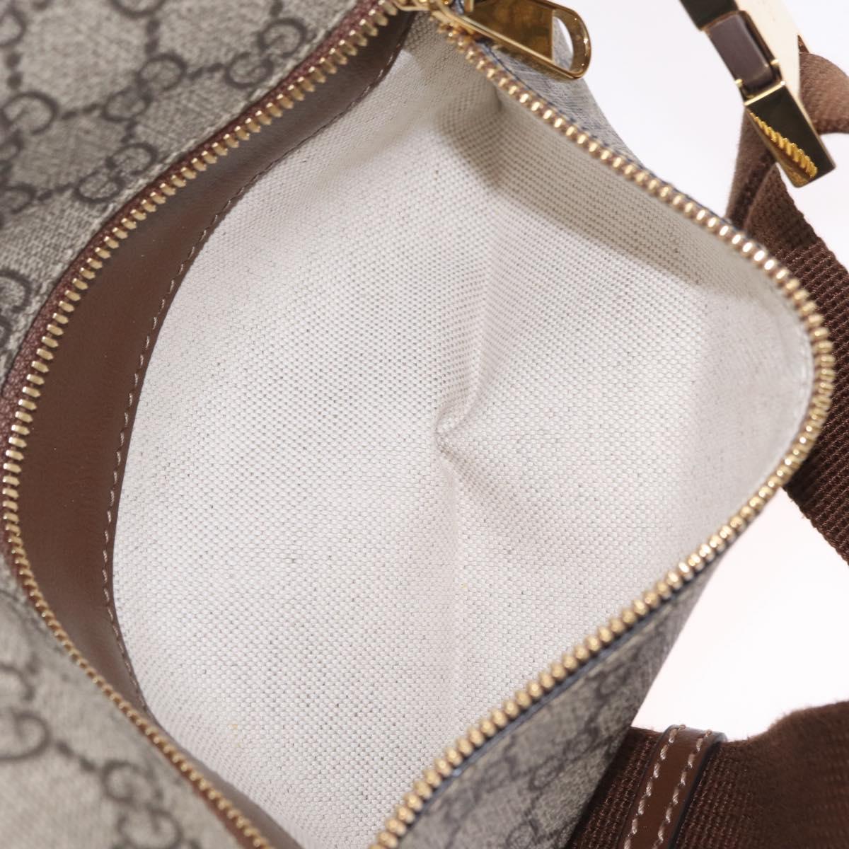 GUCCI GG Supreme Bum Bag Shoulder Bag PVC Beige Gold 733240 Auth 213138SAM