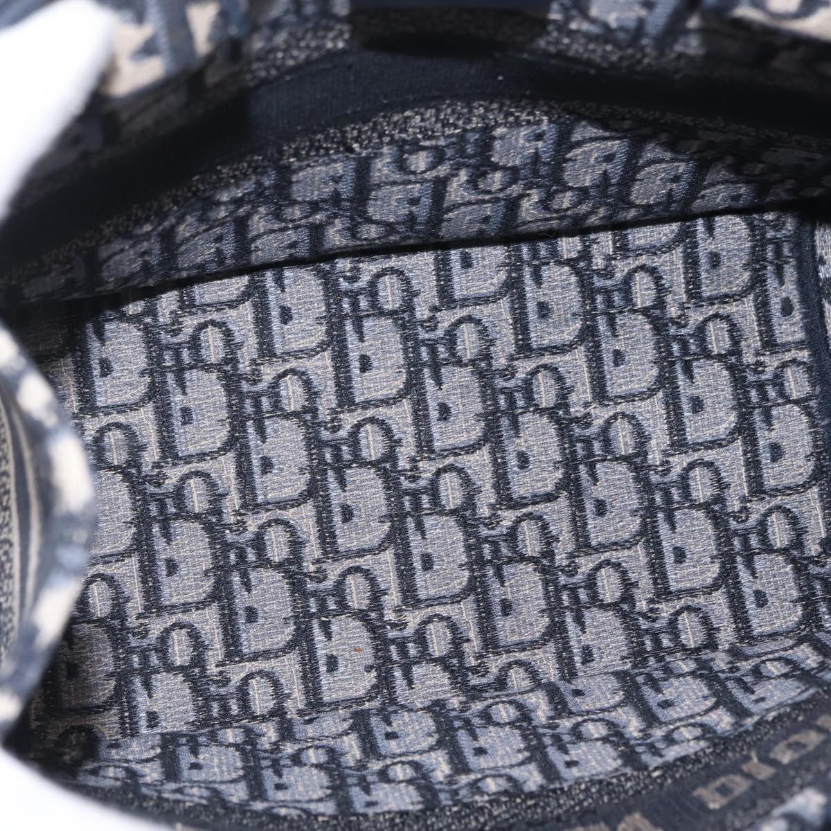 Christian Dior Trotter Canvas Oblique Book Tote Hand Bag Navy Auth 213157M