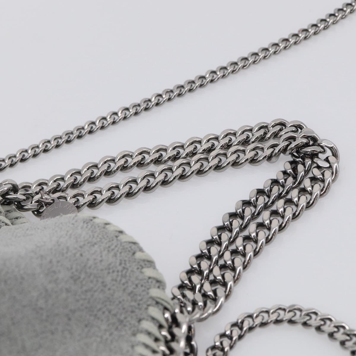 Stella McCartney Chain Falabella Bag Suede 2way Gray Gold 512064 Auth 213160V