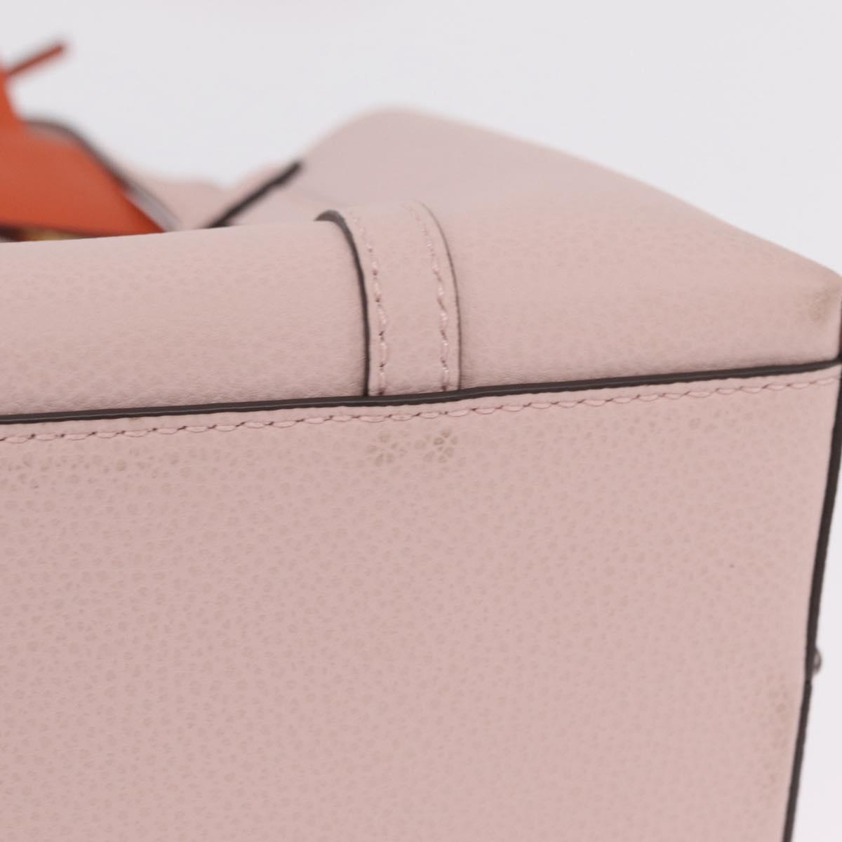 Tory Burch Perry Small Triple Compartment Bag Leather 2way Pink Auth 213162A
