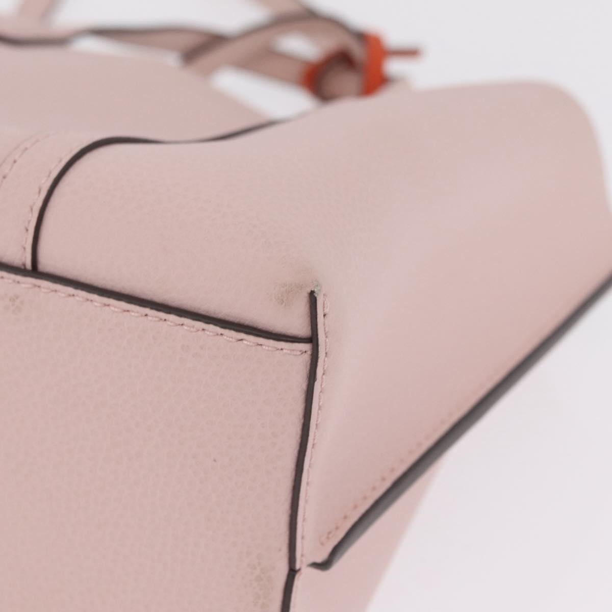 Tory Burch Perry Small Triple Compartment Bag Leather 2way Pink Auth 213162A