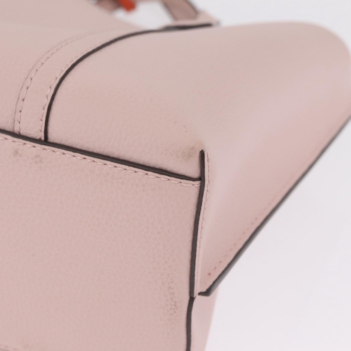Tory Burch Perry Small Triple Compartment Bag Leather 2way Pink Auth 213162A