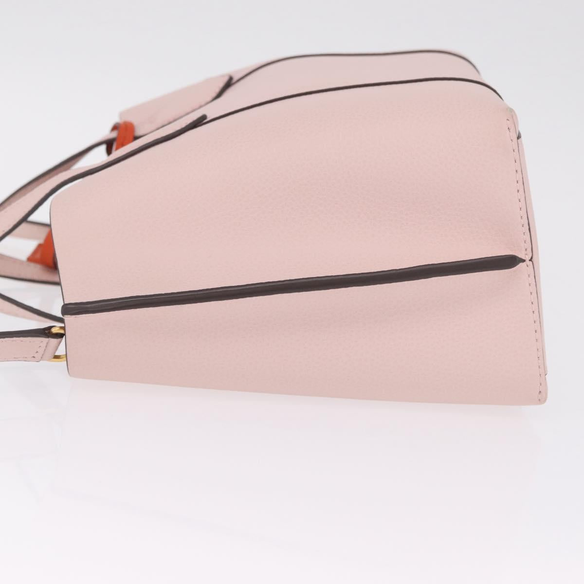 Tory Burch Perry Small Triple Compartment Bag Leather 2way Pink Auth 213162A