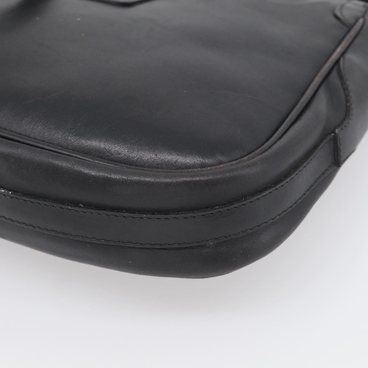GUCCI Micro GG Supreme Web Sherry Line Bag Leather Black 001 41 4425 Auth 213166