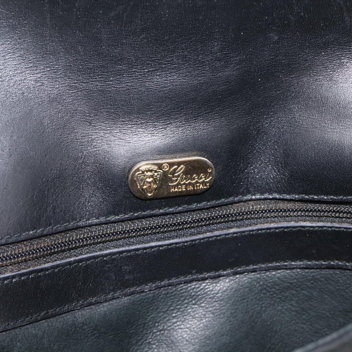 GUCCI Micro GG Supreme Web Sherry Line Bag Leather Black 001 41 4425 Auth 213166