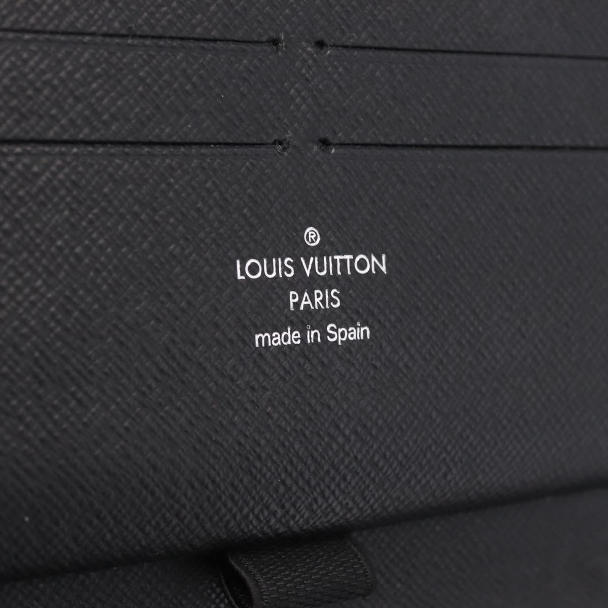 LOUIS VUITTON Damier Graphite Zippy Organizer Long Wallet N63077 LV Auth 213172M