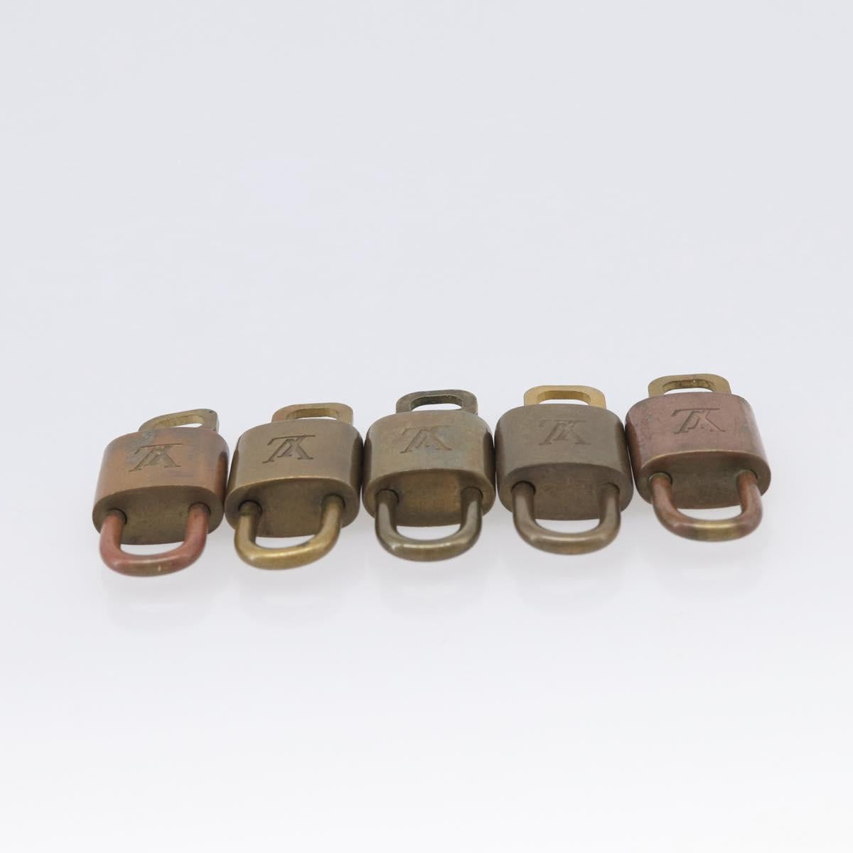 LOUIS VUITTON Padlock Metal 10 Set Gold Tone LV Auth 213173M