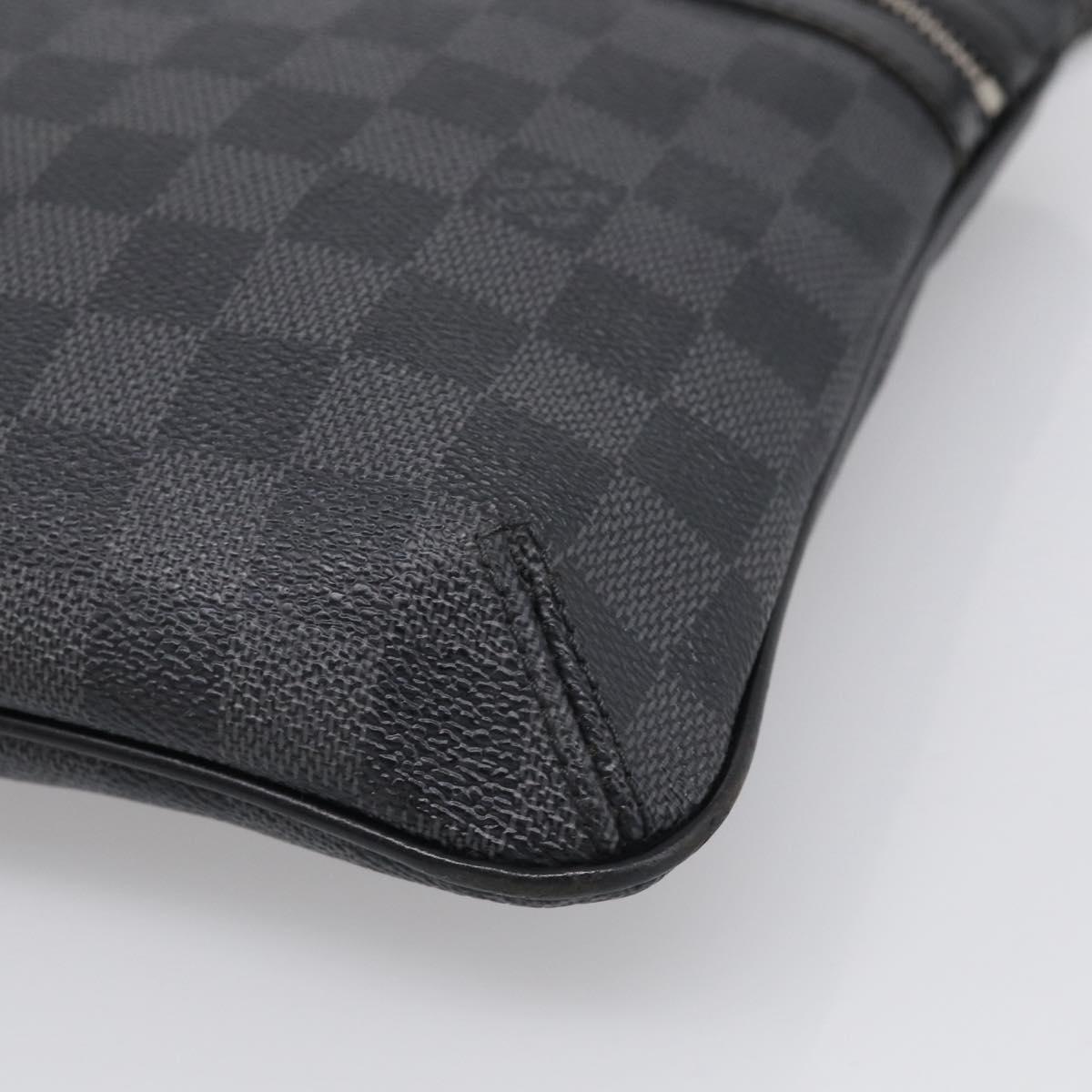 LOUIS VUITTON Damier Graphite Tomas Shoulder Bag N58028 LV Auth 213175V