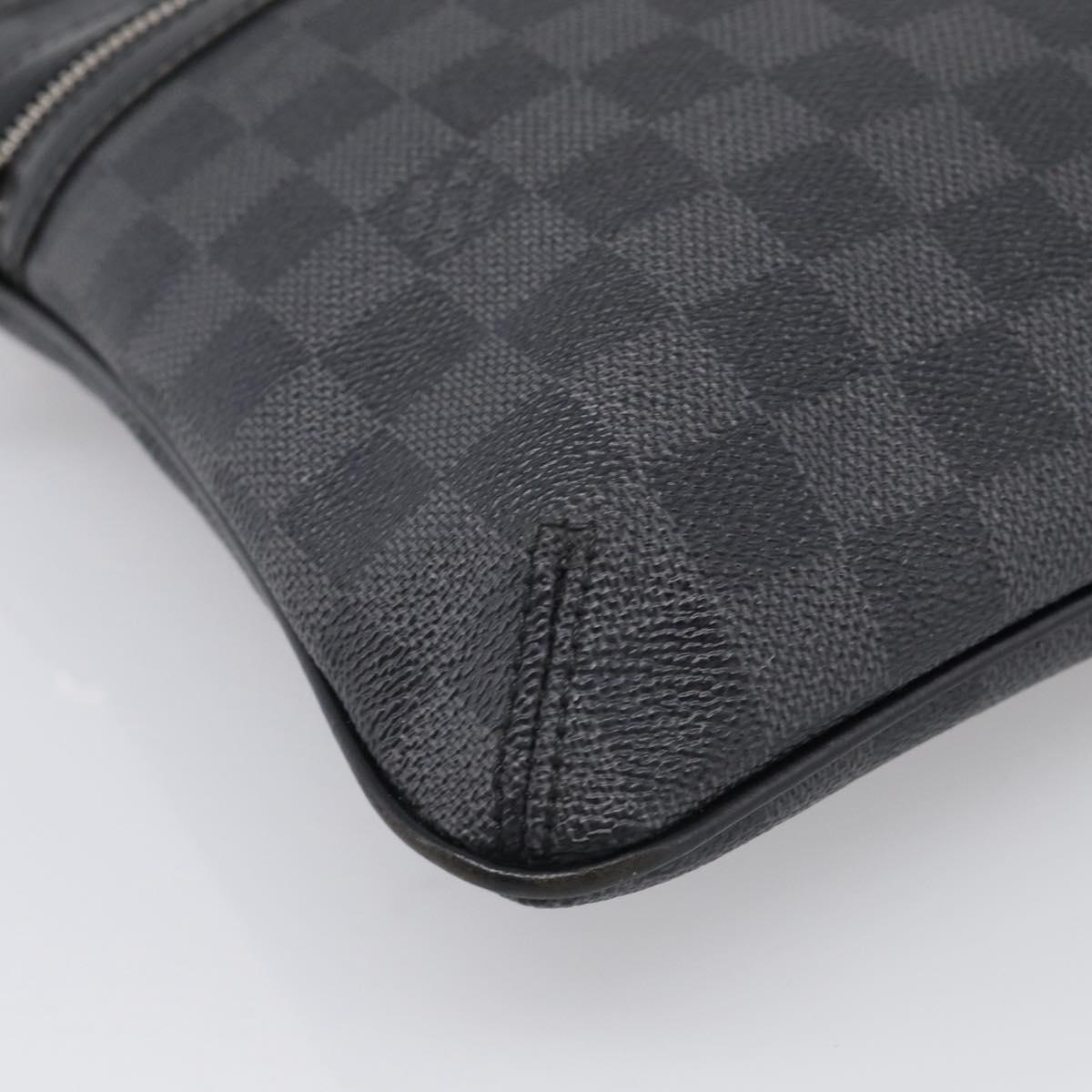 LOUIS VUITTON Damier Graphite Tomas Shoulder Bag N58028 LV Auth 213175V