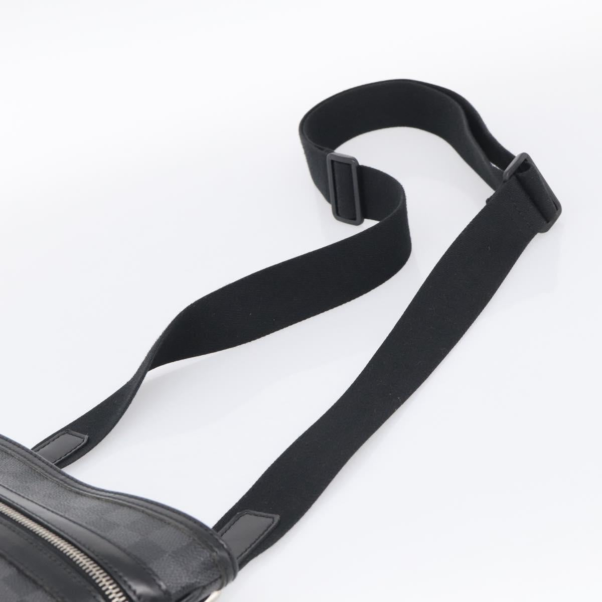 LOUIS VUITTON Damier Graphite Tomas Shoulder Bag N58028 LV Auth 213175V