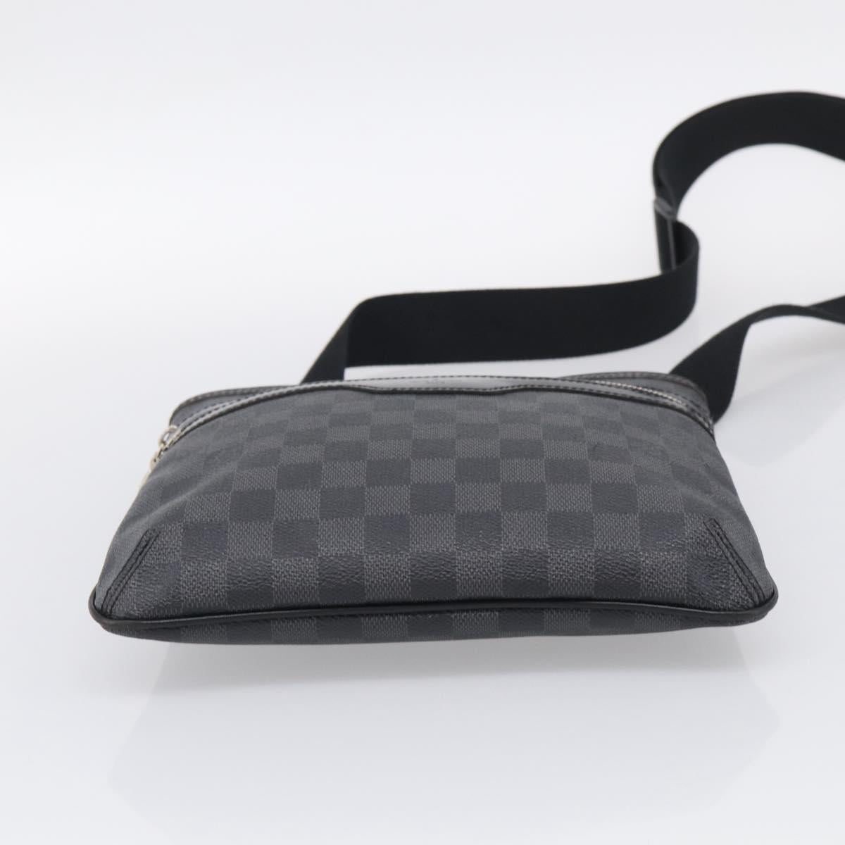 LOUIS VUITTON Damier Graphite Tomas Shoulder Bag N58028 LV Auth 213175V