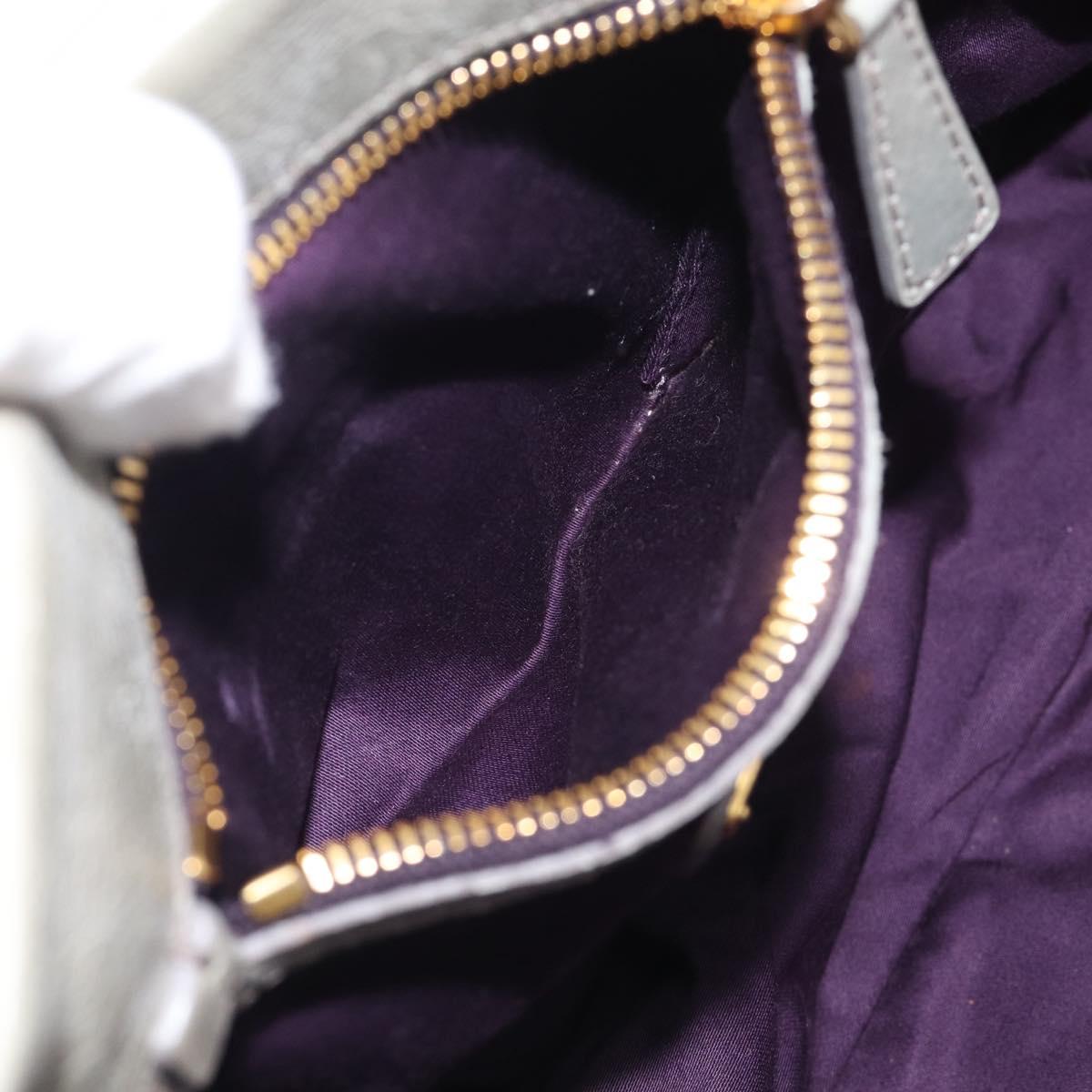 Miu Miu Matelasse Hand Bag Leather 2way Gray Gold Auth 213251V