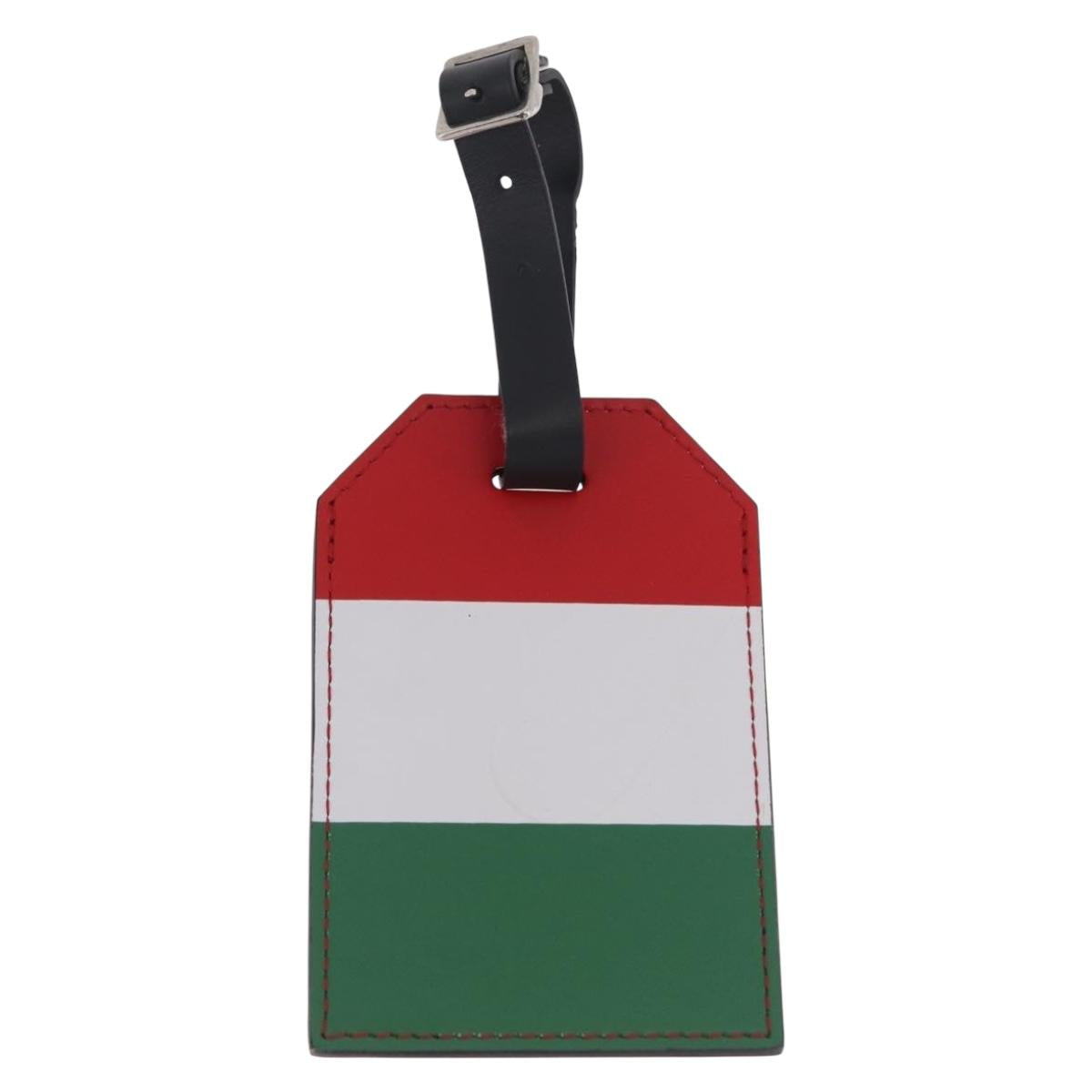 LOUIS VUITTON Epi Name Tag Italy World Cup Limited Edition Black LV Auth 213260M