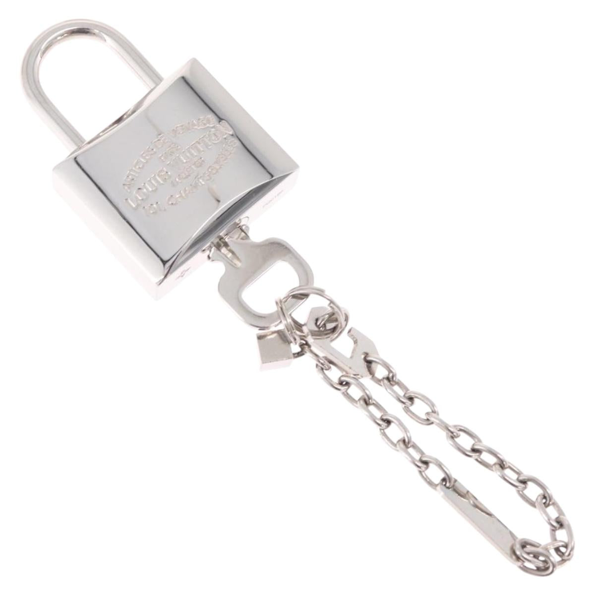 LOUIS VUITTON Padlock metal Silver LV Auth 213266V