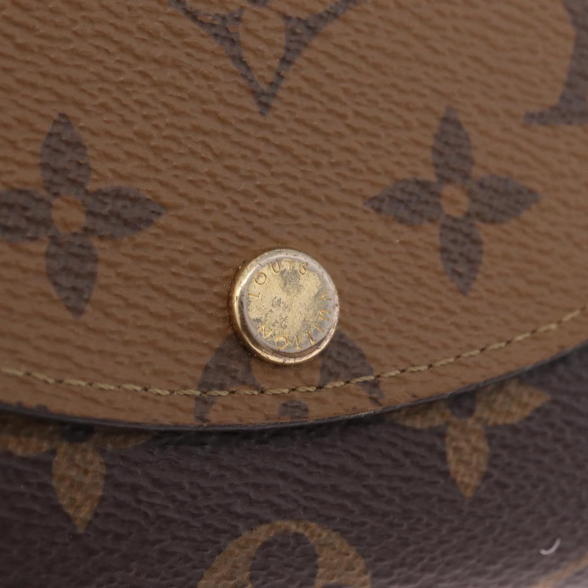 LOUIS VUITTON Monogram Reverse Porte Monnaie Rosary Purse M82333 LV Auth 213271V