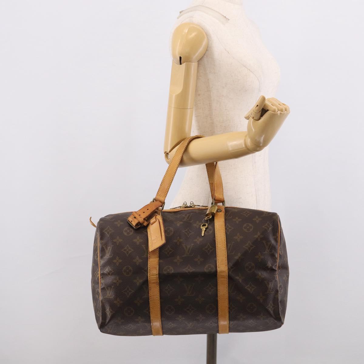 LOUIS VUITTON Monogram Sac Souple 35 Boston Bag M41626 LV Auth 213273