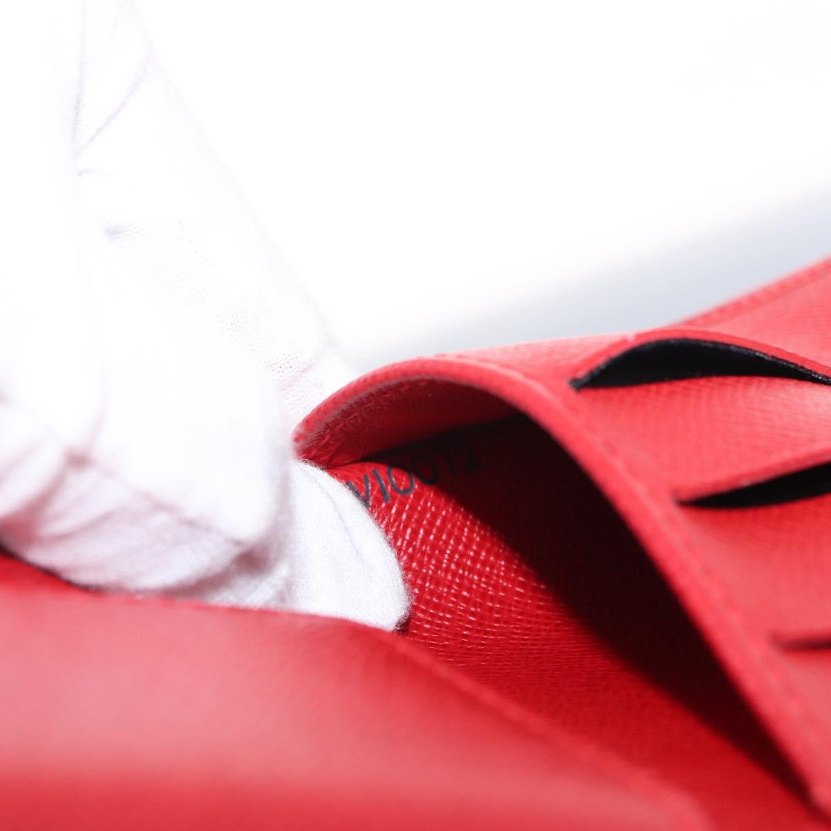 LOUIS VUITTON Epi Portefeuille Marco Bifold Wallet Red M63547 LV Auth 213275A