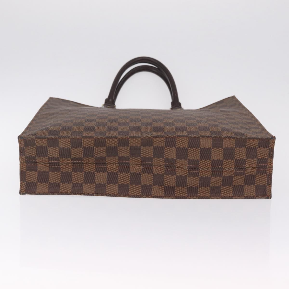 LOUIS VUITTON Damier Ebene Sac Plat Hand Bag N51140 LV Auth 213276V