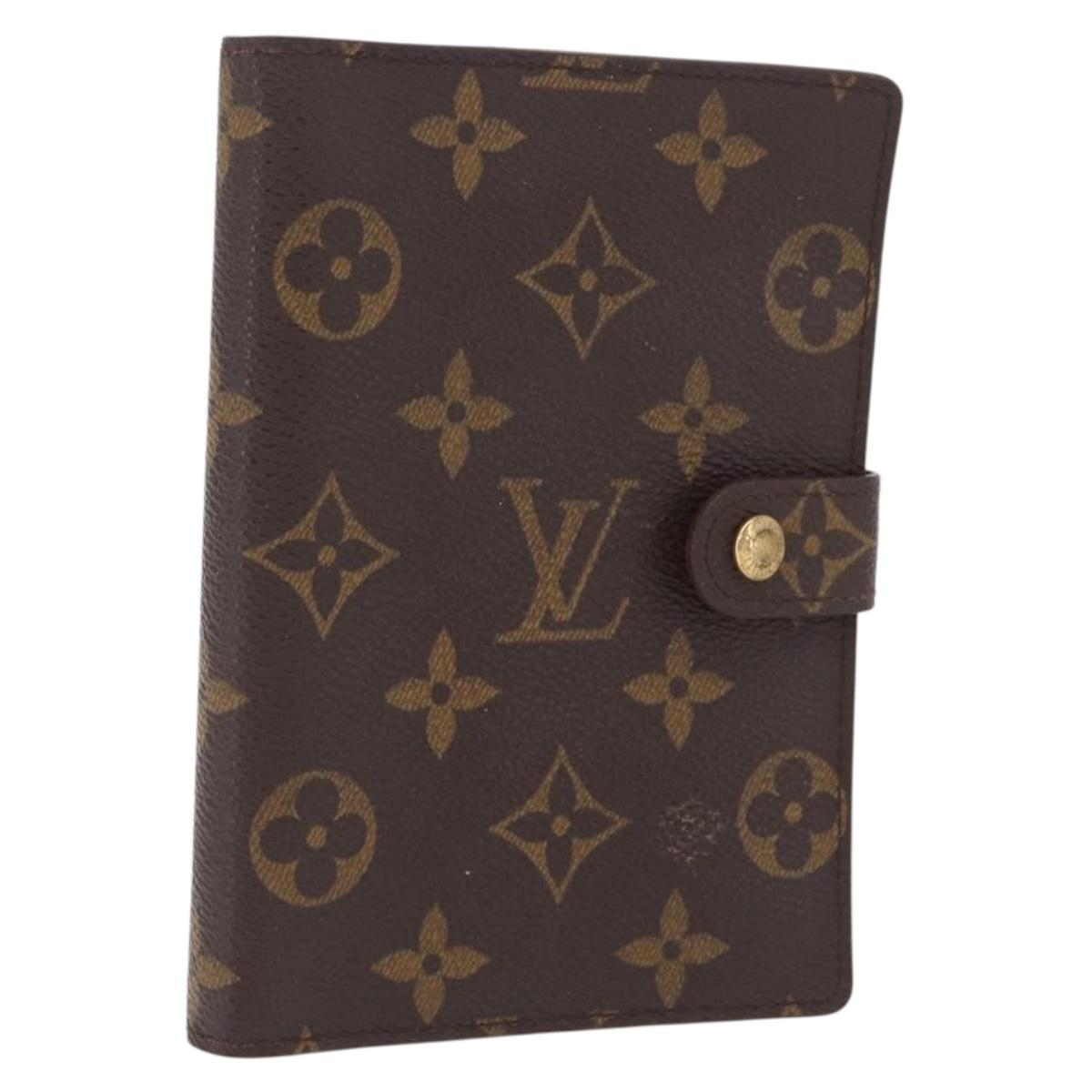 LOUIS VUITTON Monogram Agenda PM Day Planner Cover R20005 LV Auth 213281