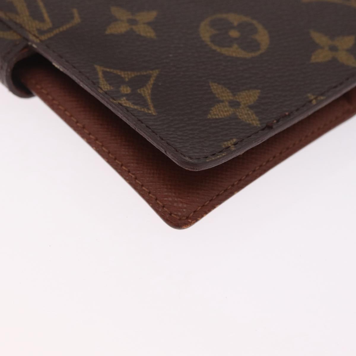 LOUIS VUITTON Monogram Agenda PM Day Planner Cover R20005 LV Auth 213281