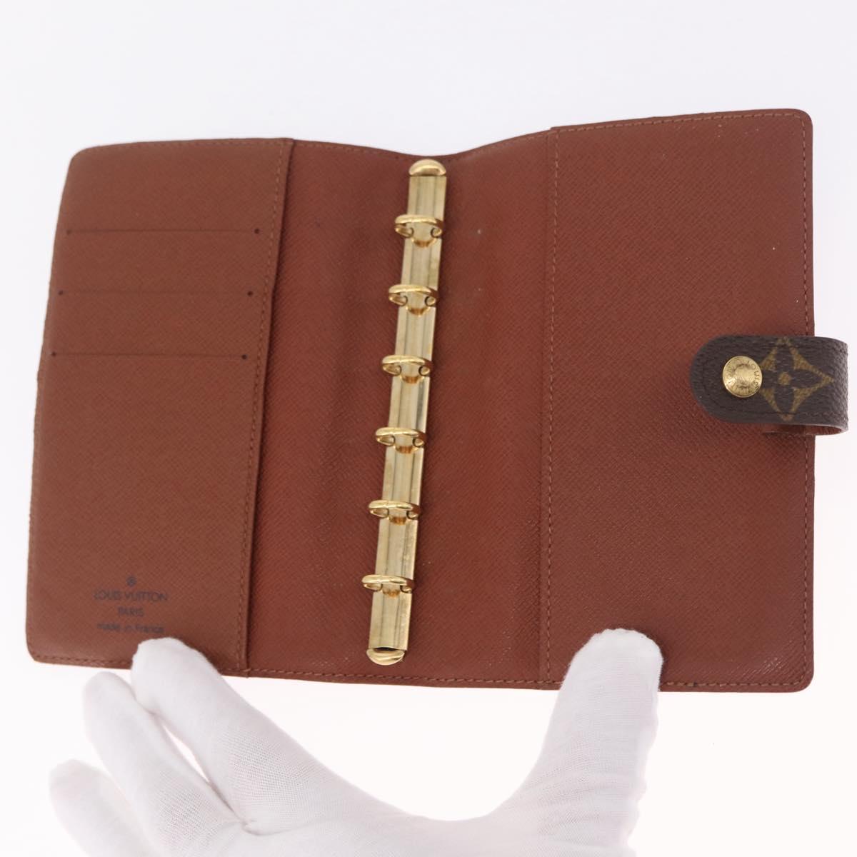 LOUIS VUITTON Monogram Agenda PM Day Planner Cover R20005 LV Auth 213281