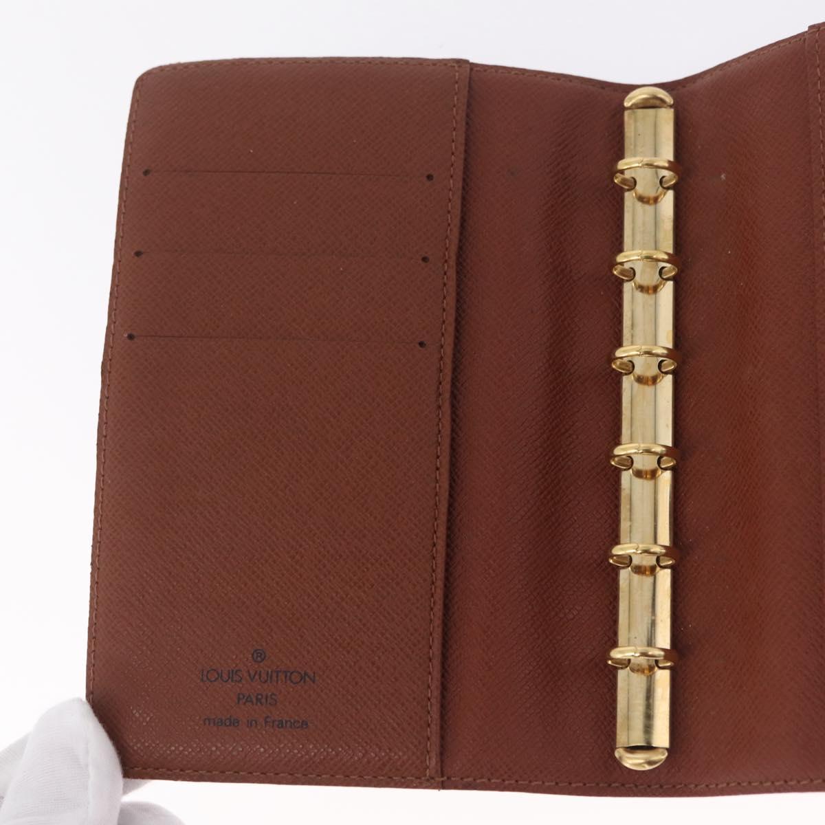LOUIS VUITTON Monogram Agenda PM Day Planner Cover R20005 LV Auth 213281