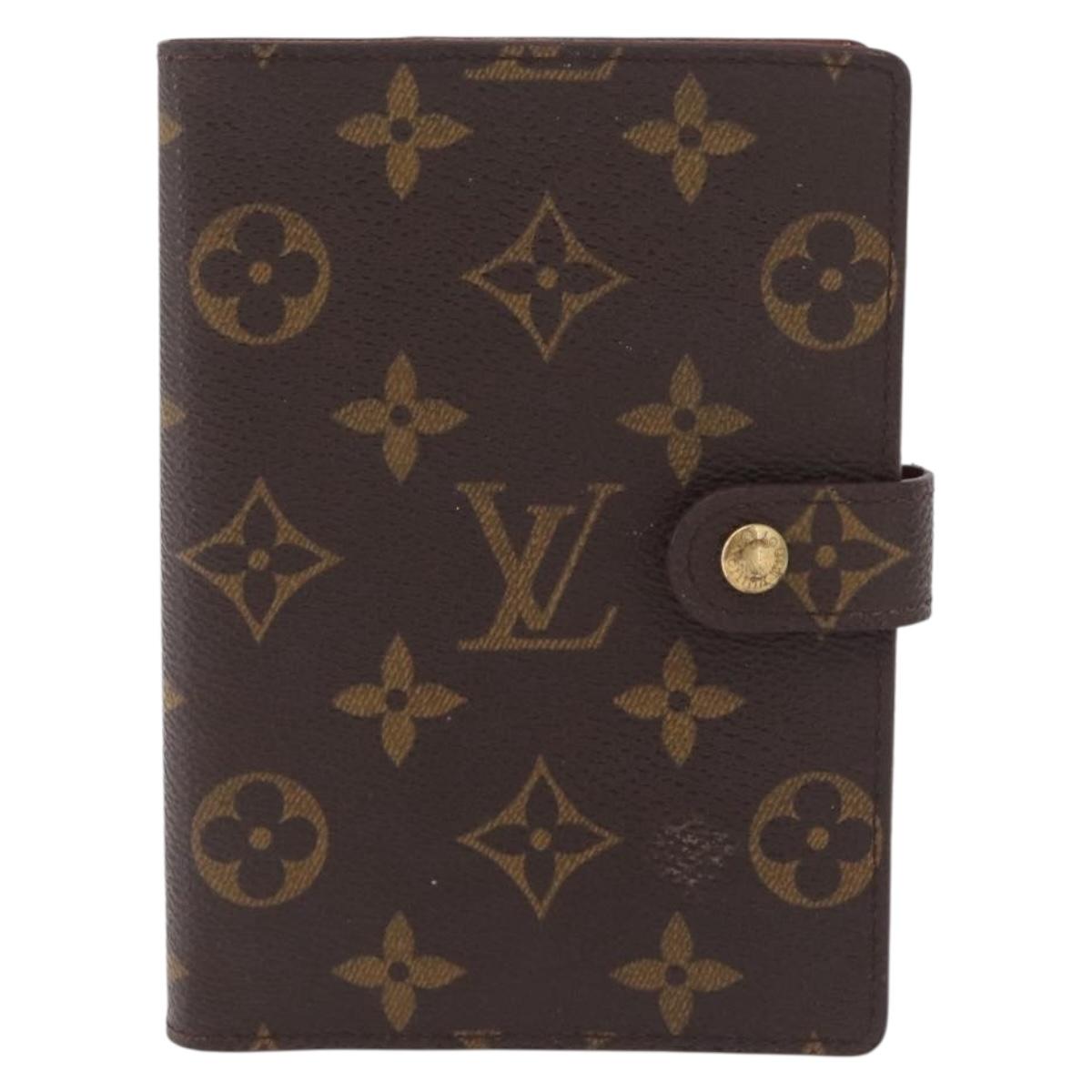LOUIS VUITTON Monogram Agenda PM Day Planner Cover R20005 LV Auth 213281