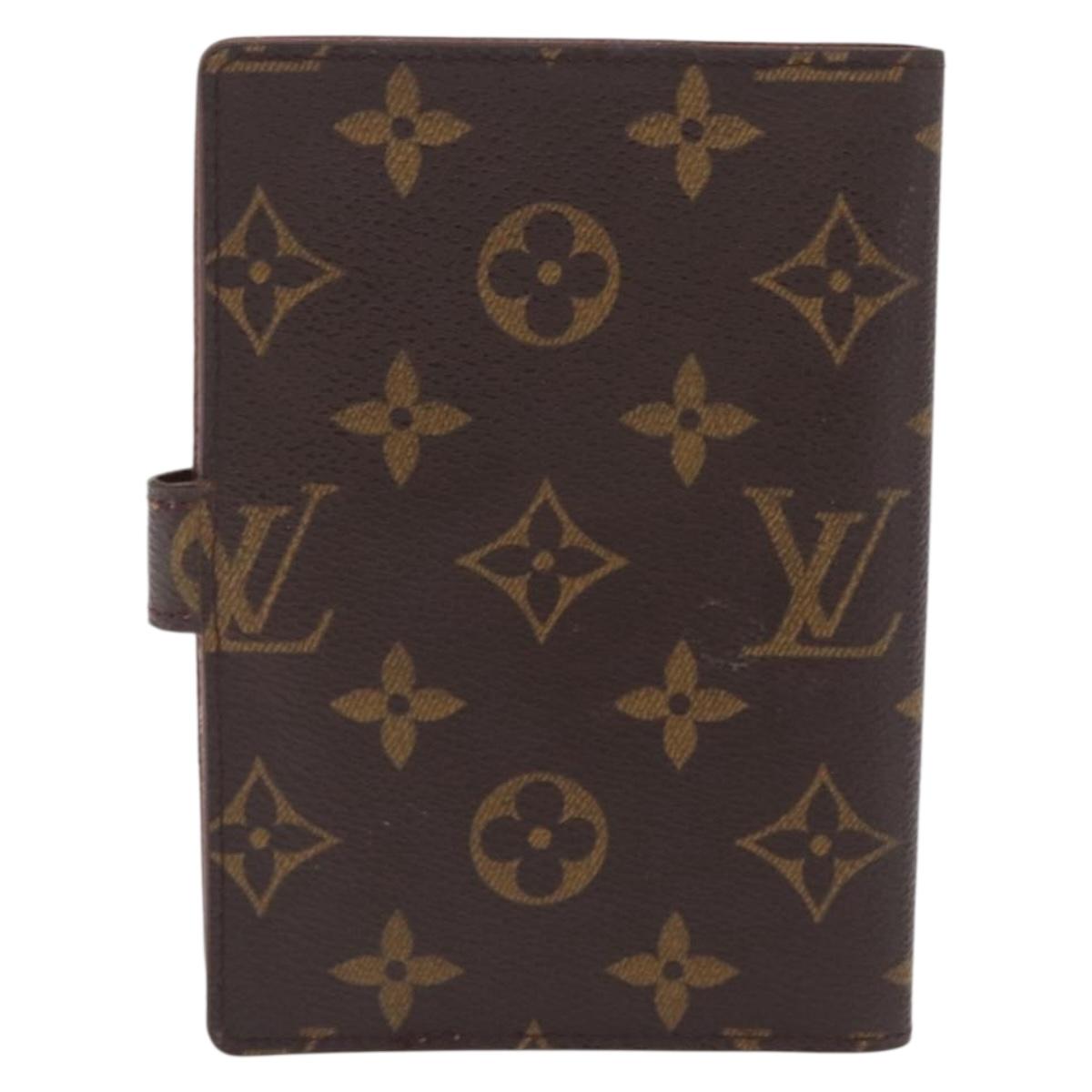 LOUIS VUITTON Monogram Agenda PM Day Planner Cover R20005 LV Auth 213281