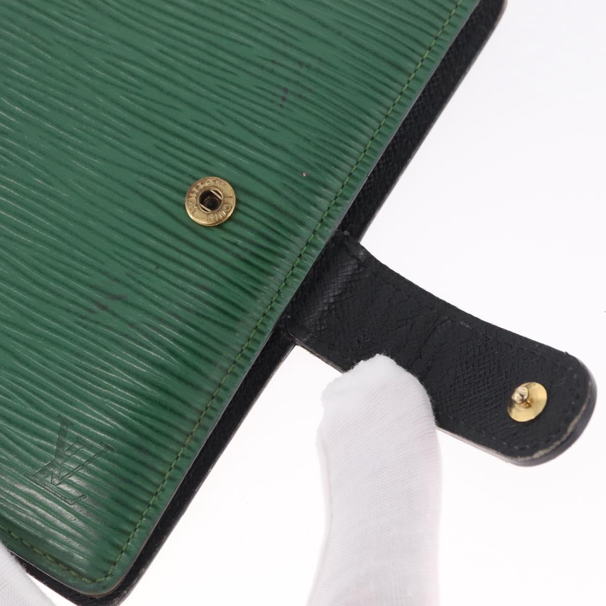 LOUIS VUITTON Epi Agenda PM Day Planner Cover Green R20054 LV Auth 213282