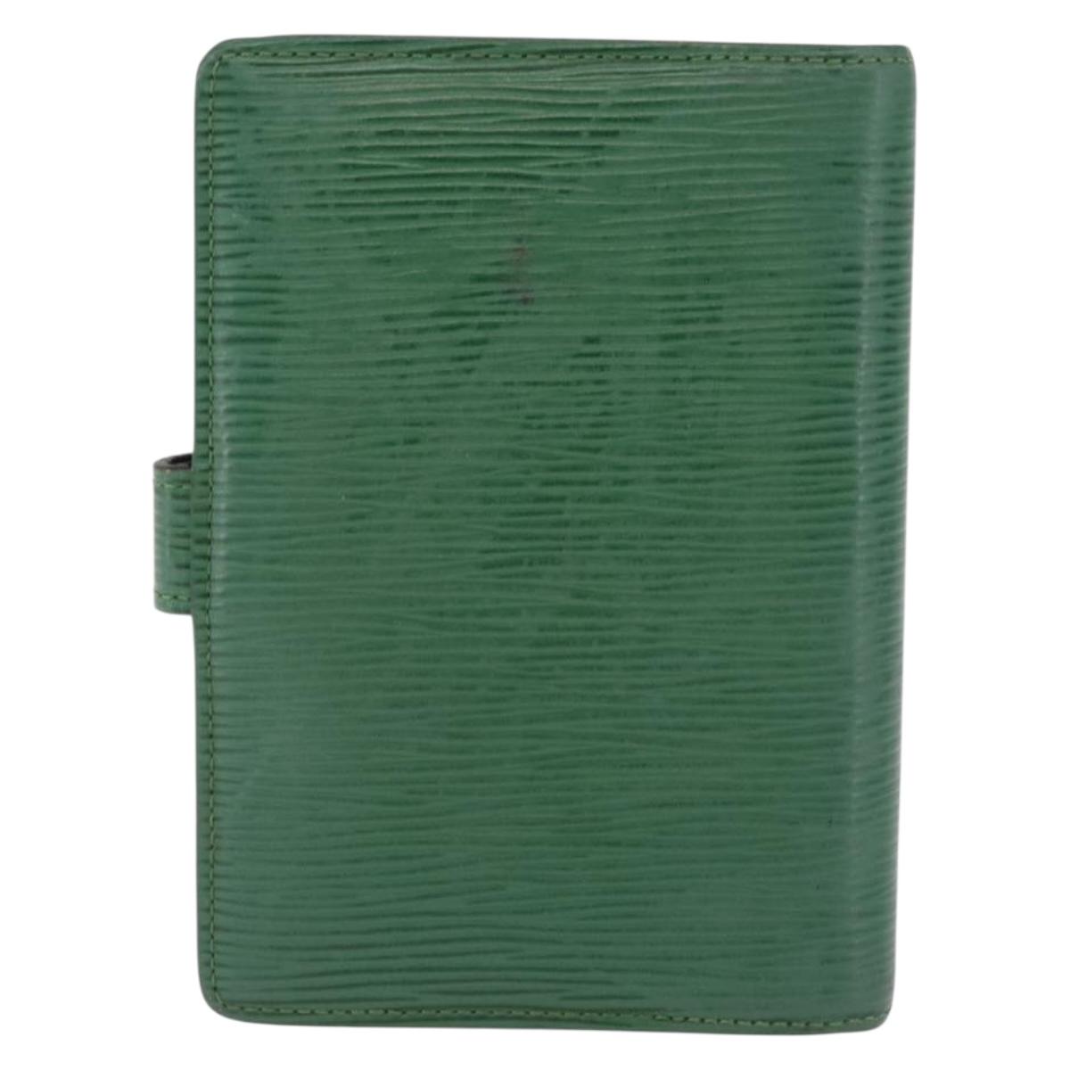 LOUIS VUITTON Epi Agenda PM Day Planner Cover Green R20054 LV Auth 213282