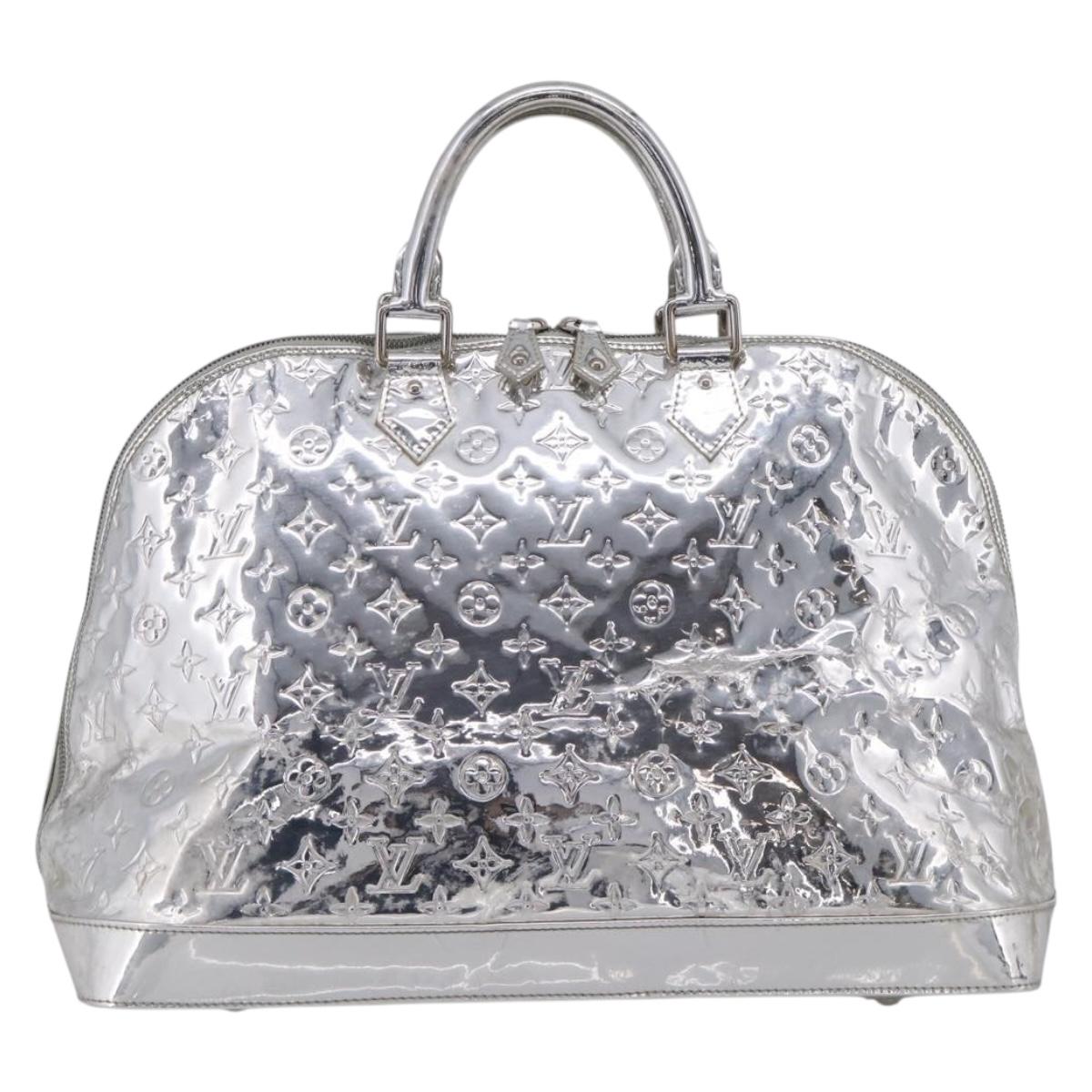 LOUIS VUITTON Monogram Miroir Alma GM Bag Silver Argent M95273 LV Auth 213286A