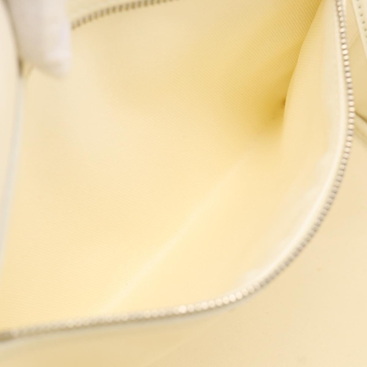 Christian Dior Canage Panarea Tote Bag Coated Canvas White Silver Auth 213306