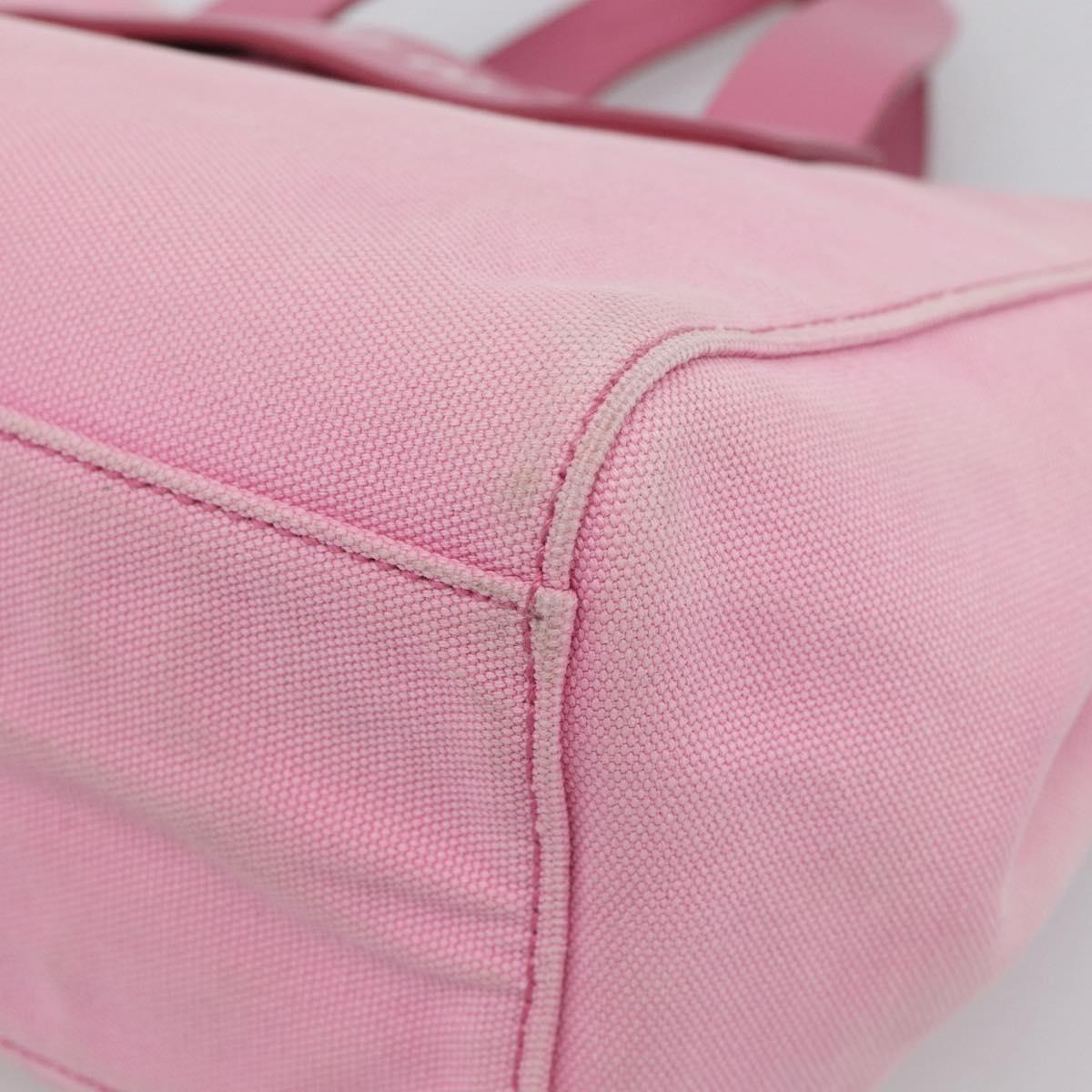 Miu Miu Hand Bag Canvas Pink Gold Auth 213308A