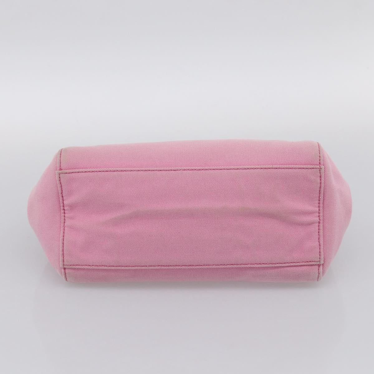 Miu Miu Hand Bag Canvas Pink Gold Auth 213308A