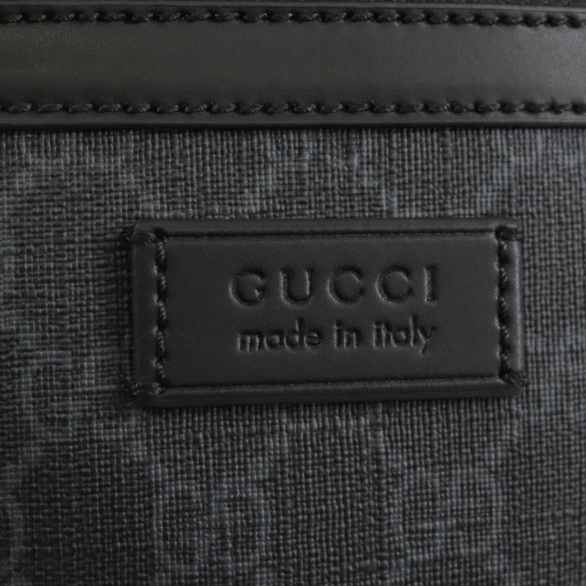 GUCCI GG Supreme Sherry Line Shoulder Bag PVC Black Silver 682357 Auth 213311V