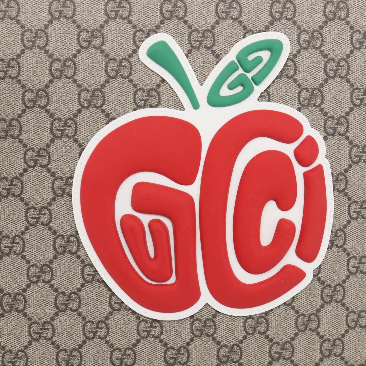 GUCCI GG Supreme Children's Hand Bag PVC Beige Silver 605614 Auth 213317M