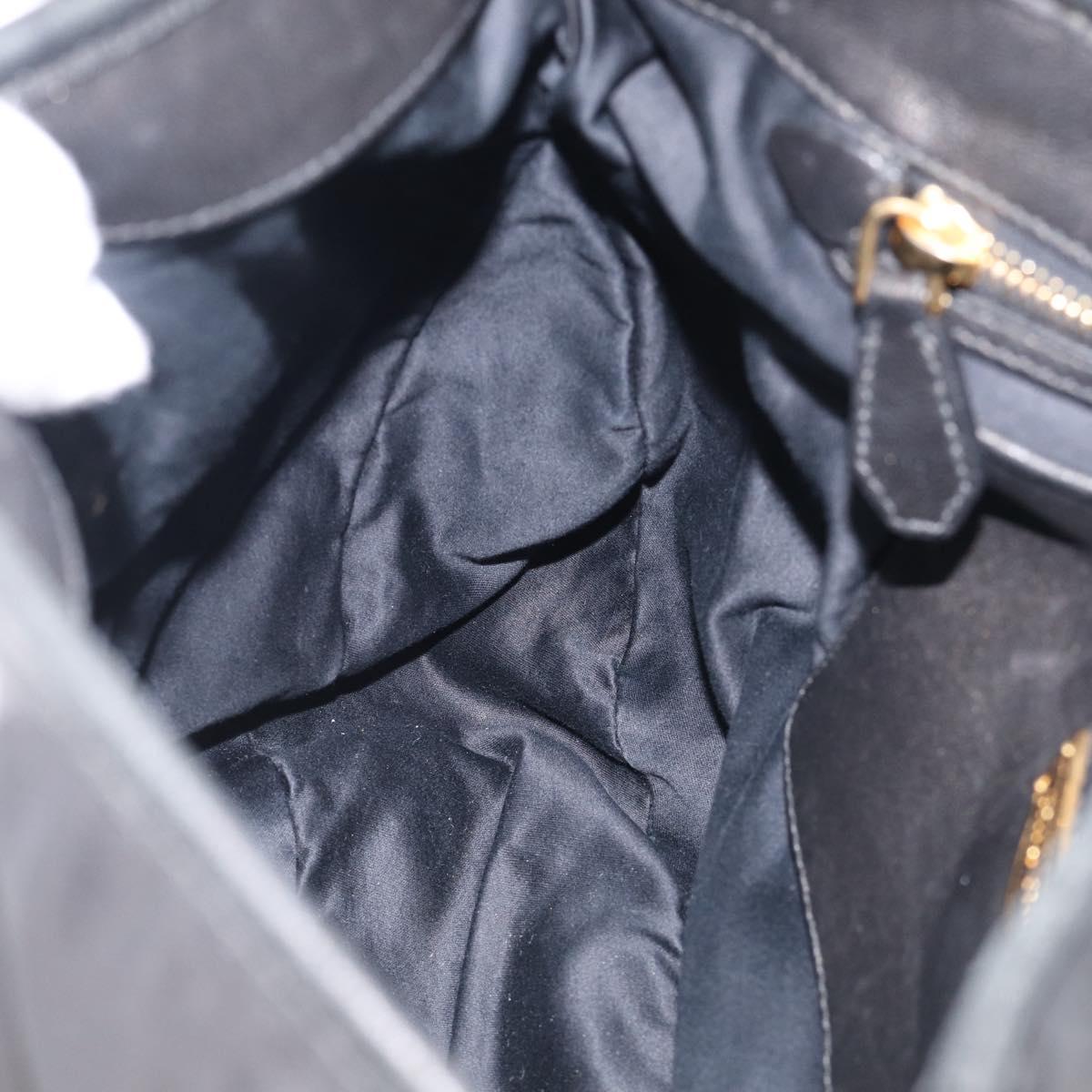 Miu Miu Matelasse Shoulder Bag Leather 2way Black Gold Auth 213318V