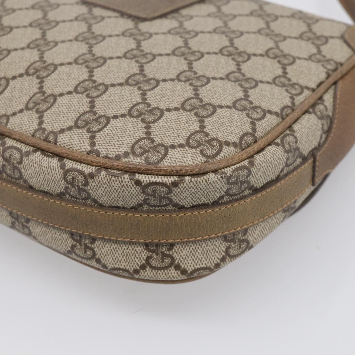 GUCCI GG Supreme Shoulder Bag PVC Beige Gold 001 115 4425 Auth 213320