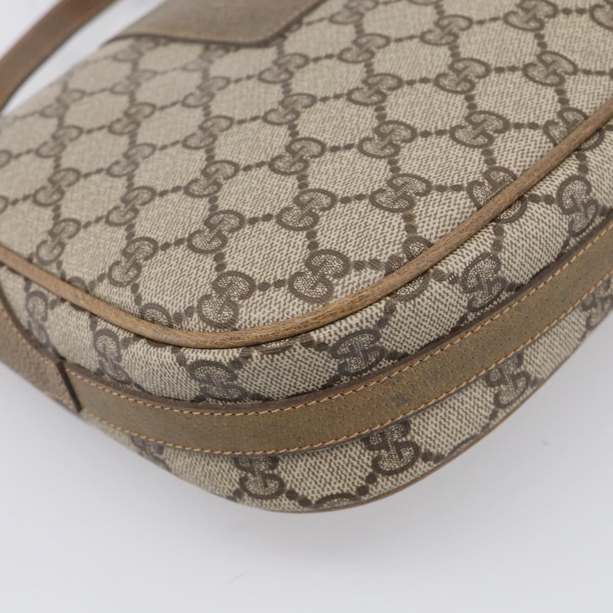 GUCCI GG Supreme Shoulder Bag PVC Beige Gold 001 115 4425 Auth 213320