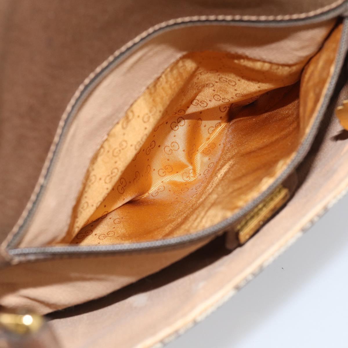 GUCCI GG Supreme Shoulder Bag PVC Beige Gold 001 115 4425 Auth 213320